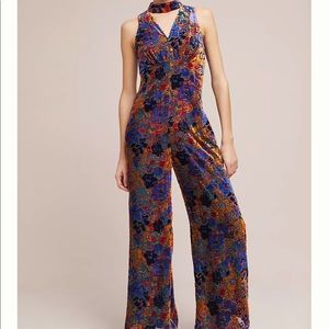 Anthropologie Velvet Jumpsuit